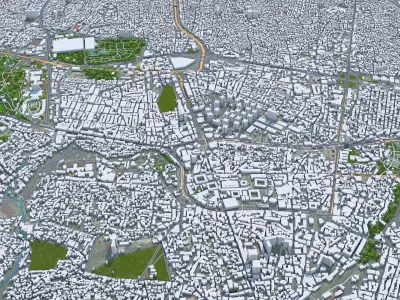Bursa Turkiye 40km Low-poly 3D model