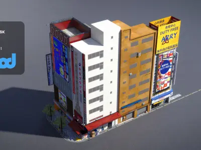 Japanese Streetscape Akihabara 0005 3D model