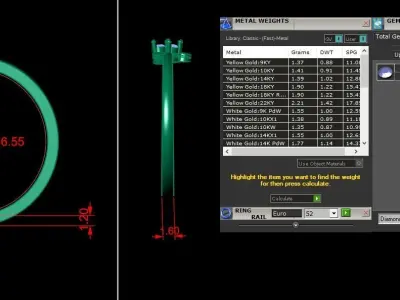 Jewelry Diamond Light Ring 01 3D print model
