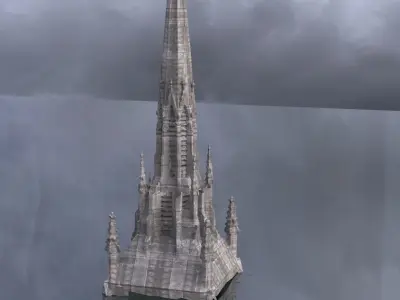 Dark Fantasy Tower Top 3D model