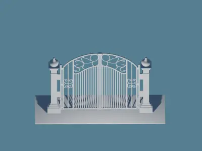 Decorative Iron Gate 3D Model for Printing 3D print model