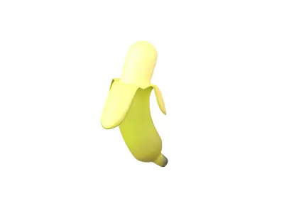 Banana v1 002 Low-poly 3D model