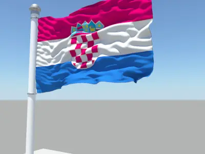 Croatia flag 3D model