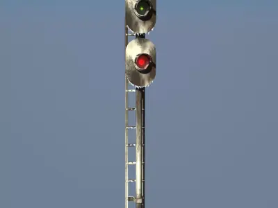 Traffic Light Snow 3D model
