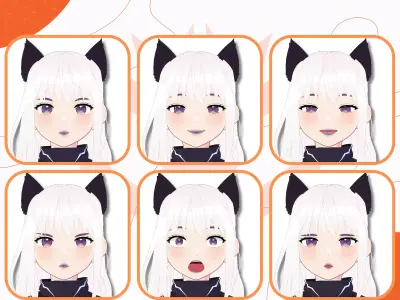 VRM SCIFI BODYSUIT DRESS TECH GEAR SEXY CUTE CELL SHADED ANIME 3D model