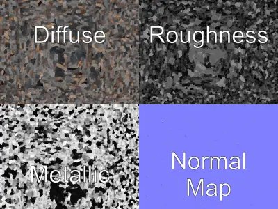 Burned House Ruins Architectural model pack Low-poly 3D model