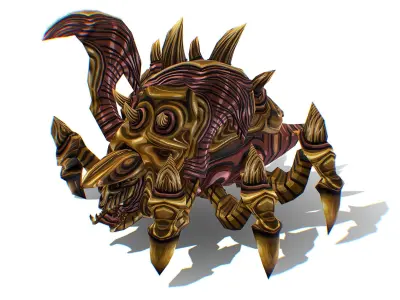 Animated Monster Creature Bug Turtle Low-poly 3D model