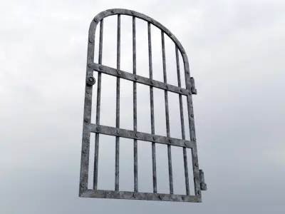 Medieval Prison Door Low-poly 3D model