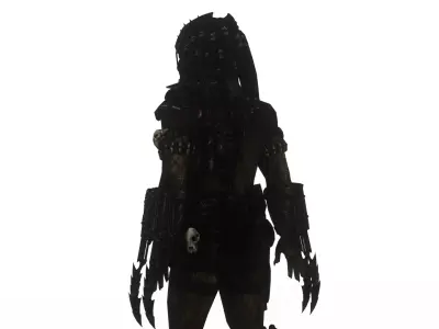 Predator Wolf Highly Detailed Rigged 3D Model Low-poly 3D model