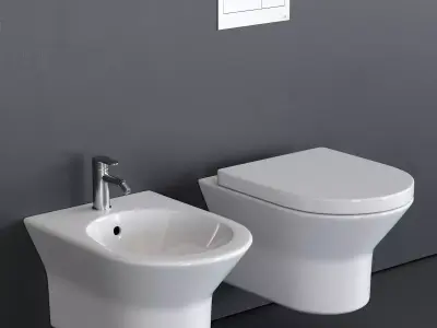 Noken Tono Wall-Hung WC Low-poly 3D model