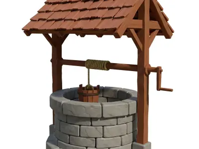 Water Well 3d model for decoration 3D model