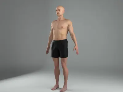 Male full body Rig 3D model