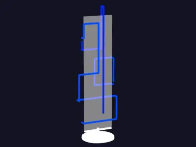 Neon lamp cyberpunk style 3D model