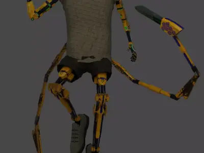 Robot Hornet Low-poly 3D model