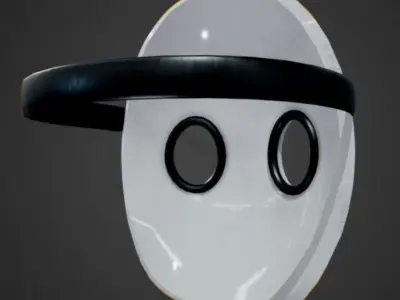 MASK LOW POLY - Game Ready model Low-poly 3D model