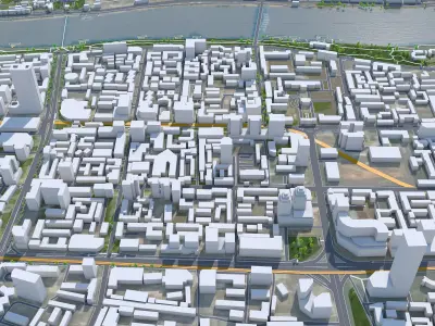 Lanzhou Gansu China 75km Low-poly 3D model