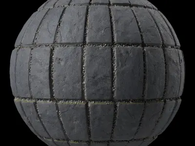 Pavement Materials 28- Slat Stone Paving - Pbr 4k Seamless Texture