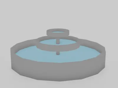 Low Poly city street props Low-poly 3D model