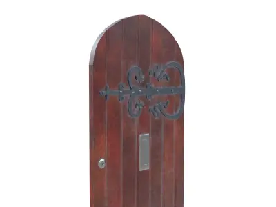 Castle Door 04 Low Poly Realistic Low-poly 3D model