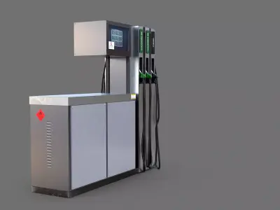 Modern Gasoline Pump EU Low-poly 3D model