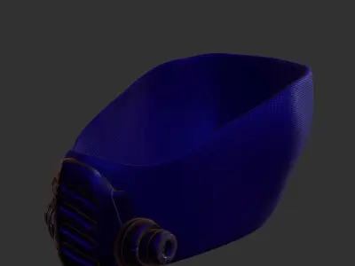 Gas mask helmet 3d model scifi Low-poly  Low-poly 3D model 411