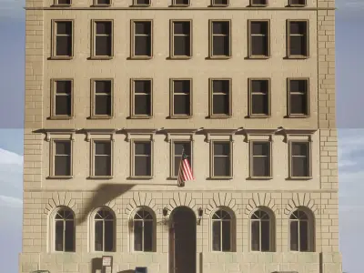 Newyork Precint Building  Low-poly 3D model