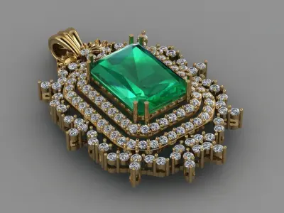 Gold Diamond Women pendant 3D print Model 3D print model purchase