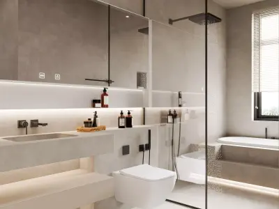 Modern Bathroom 3D Model 3D model