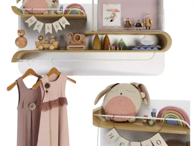 Kids Room Set 01 3D model