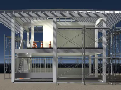 House under construction 25-60 3D model