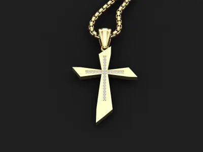 Cross Light Gold 3CP008 3DM STL 3D model