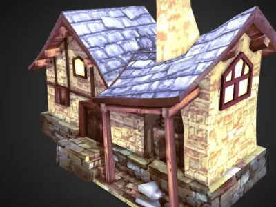 The Village Blacksmith Low-poly 3D model