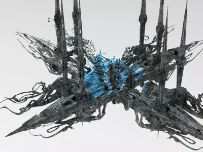 Deep Sea interstellar  array 1  Low-poly 3D model