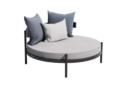 Conjunto de salon de exterior - metal 3D model