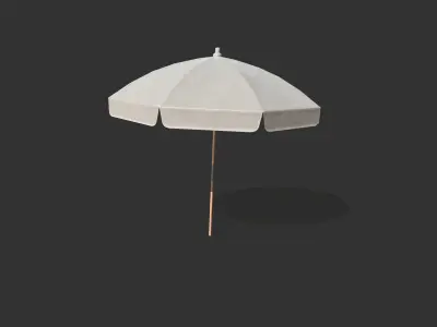Beach Umbrella Low-poly 3D model