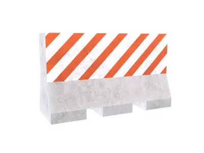 Road Barriers v1 009 Low-poly 3D model