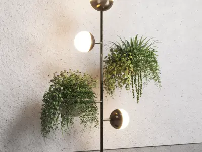 Floor light  plant Indoor  outdoor plants stand pot 3D model
