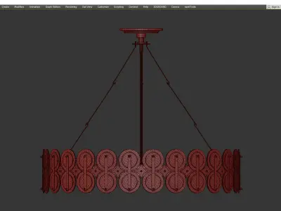 Laura Kirar for Arteriors Rondelle Chandelier Low-poly 3D model