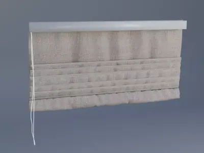 Curtain Low-poly 3D model 17
