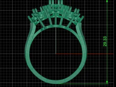 Pack jewelry ring  3D print model buy