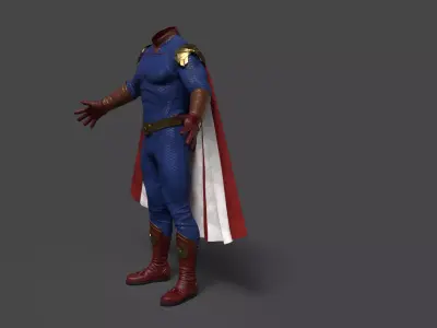 Homelander The Boys low-poly 3d model Low-poly 3D model