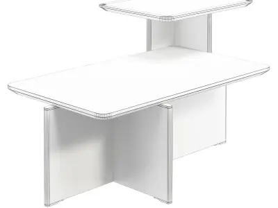 CENTER TABLE GETTY Low-poly 3D model