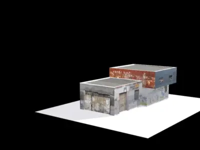 gaming war house Low-poly 3D model