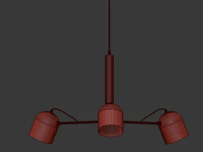 Liang Pendant lamp metal white 3D model