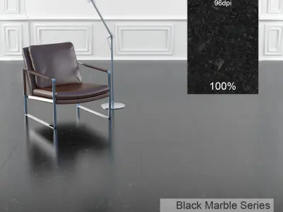 Black Marble Texture 2 3D model