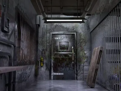 Old Prison Cell 2 Low-poly 3D model