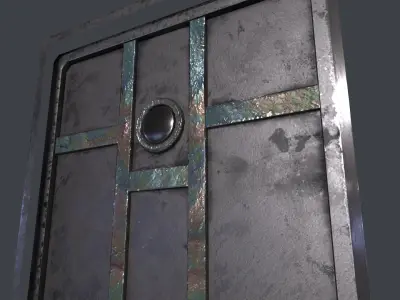 Submarine Door Plus Three Key Kit Free low-poly 3D model