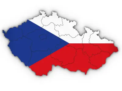 3d Political Map of the Czech Republic 3D model