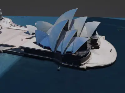 Sydney Opera House 3D Unpolished Scan Single Material 3D model
