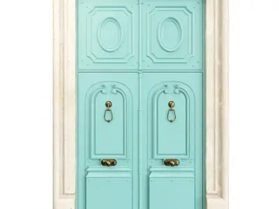 Entrance classic door 74 3D model